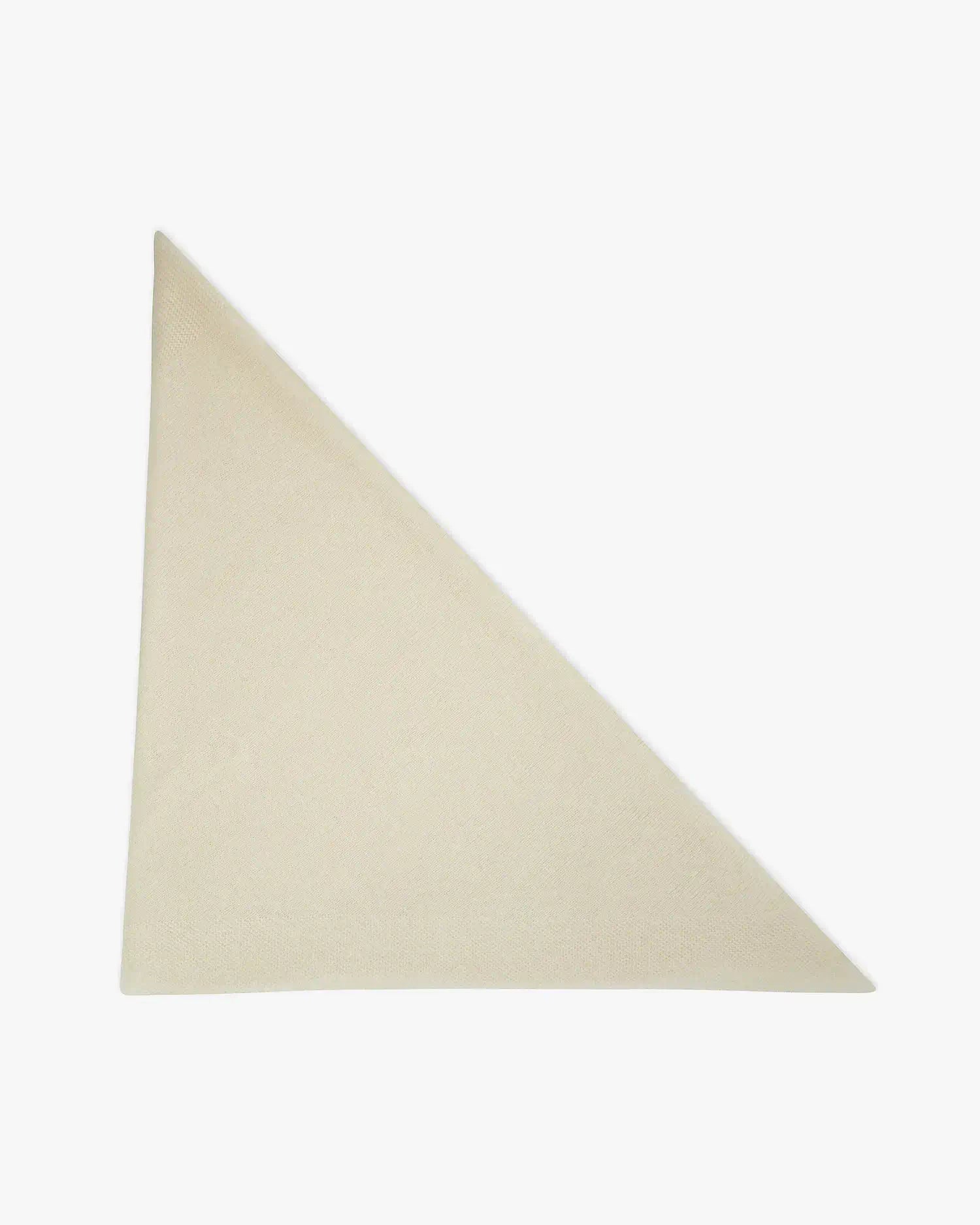 100% Cashmere Triangle Shawl for Women in raw white 