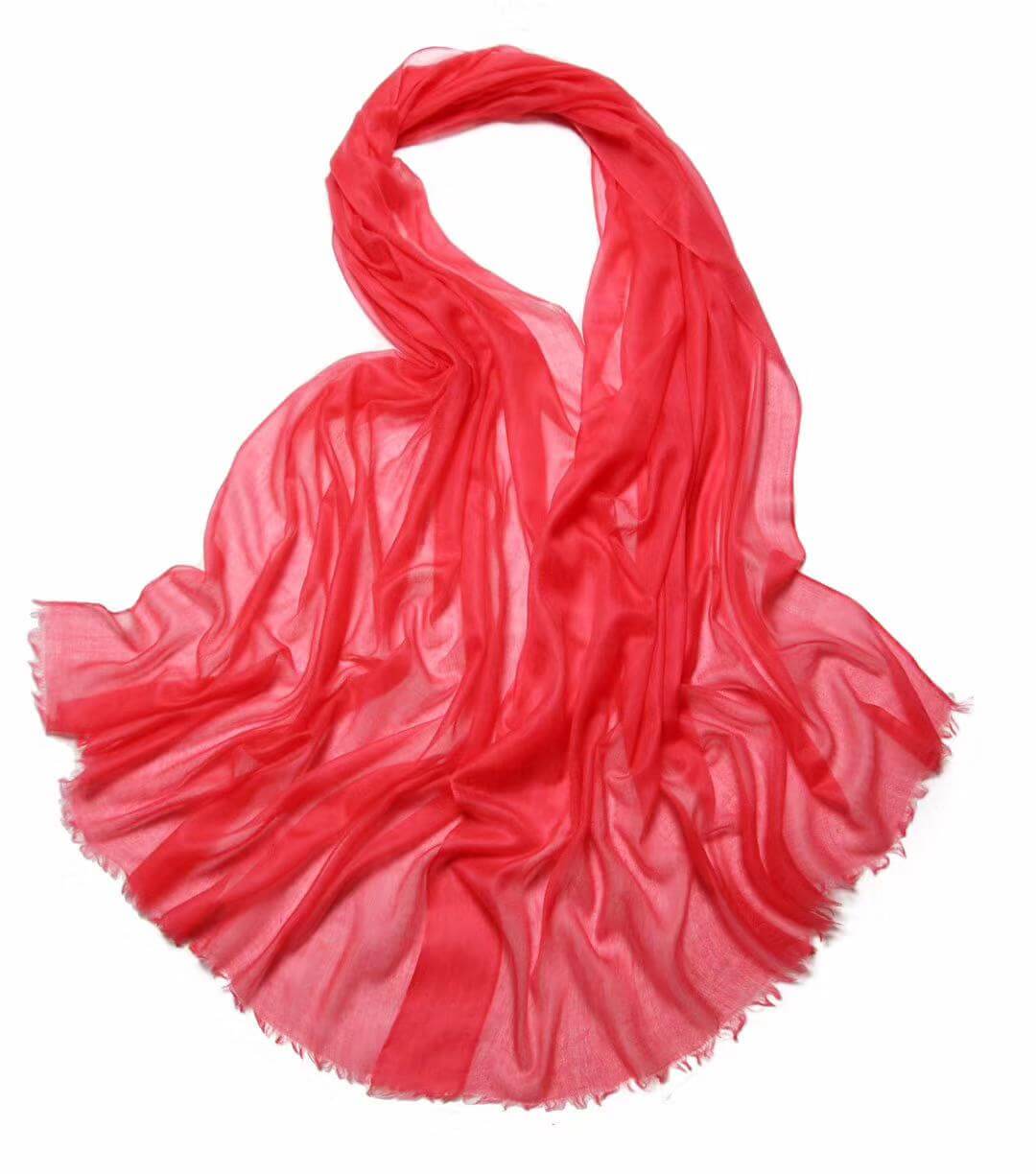 Lightweight and luxurious—our 100% cashmere shawl in red adds effortless elegance to any outfit. Perfect gift for her, ideal for all seasons