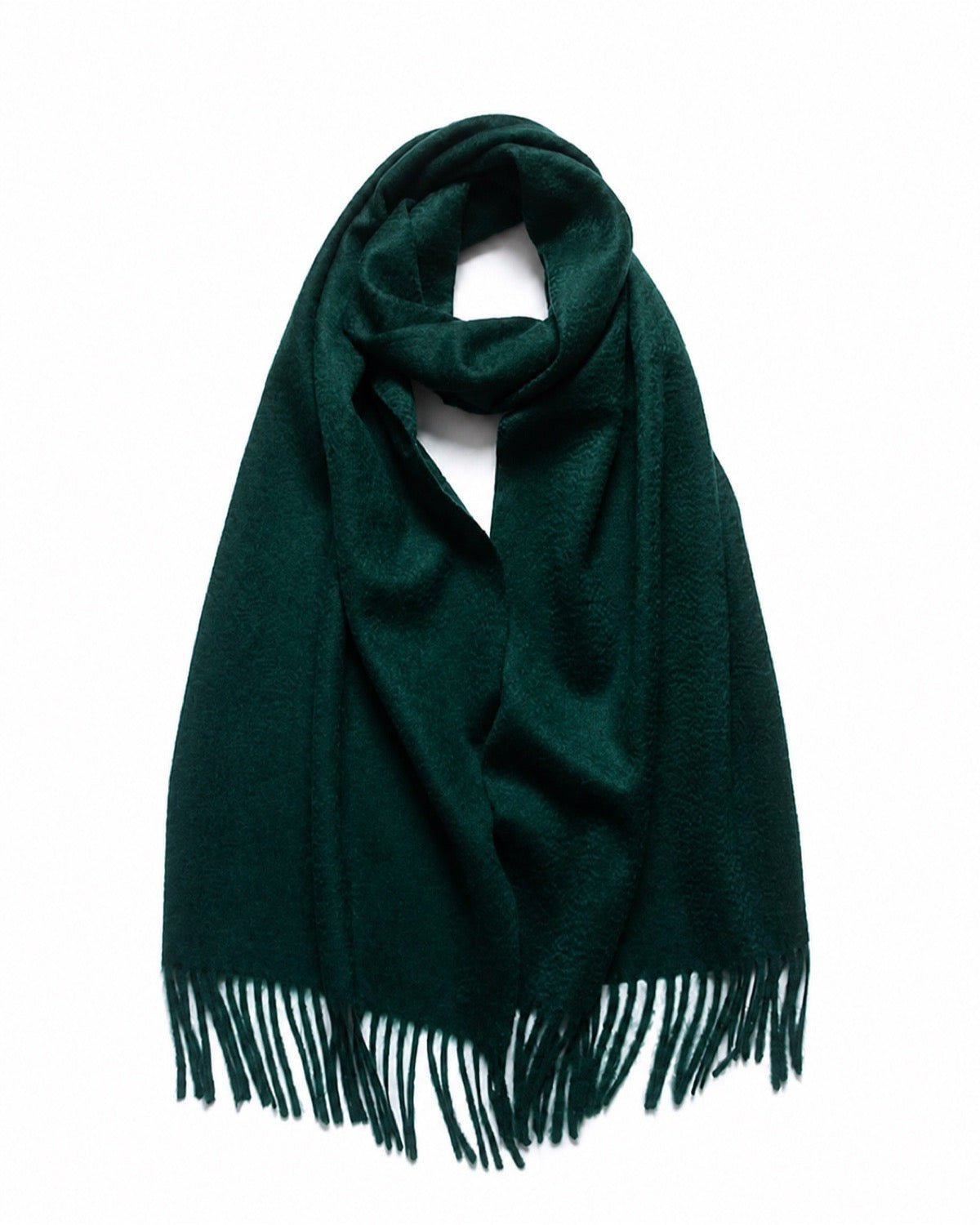 100% cashmere green scarf lightweight unisex, autumn, winter