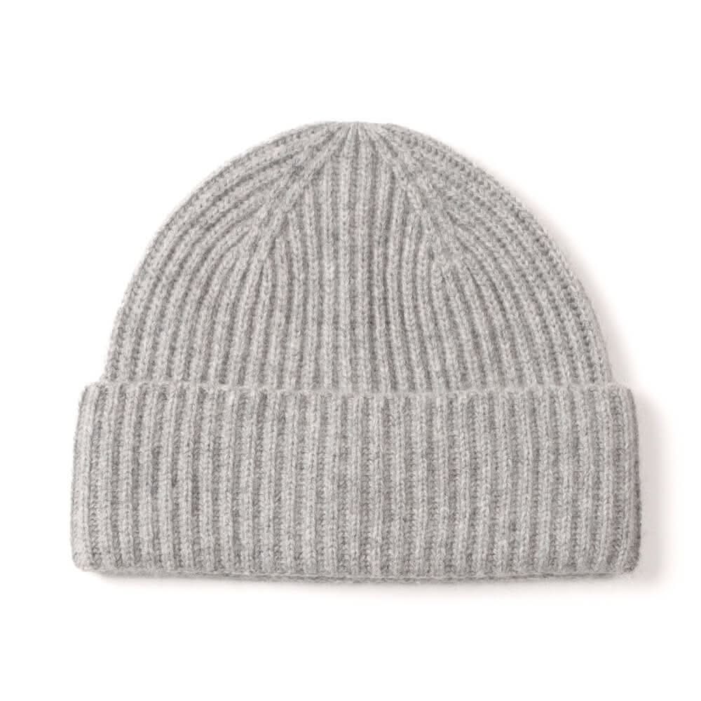 100% cashmere beanie hats ribbed cashmere hats