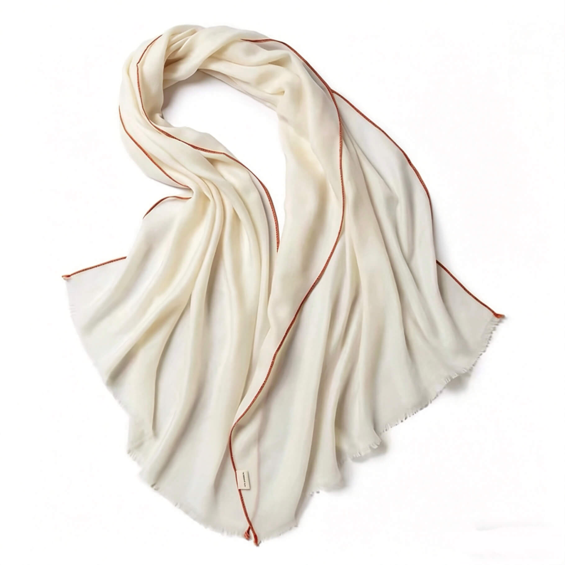 100% cashmere shawl herringbone lightweight scarf 180x90cm white color