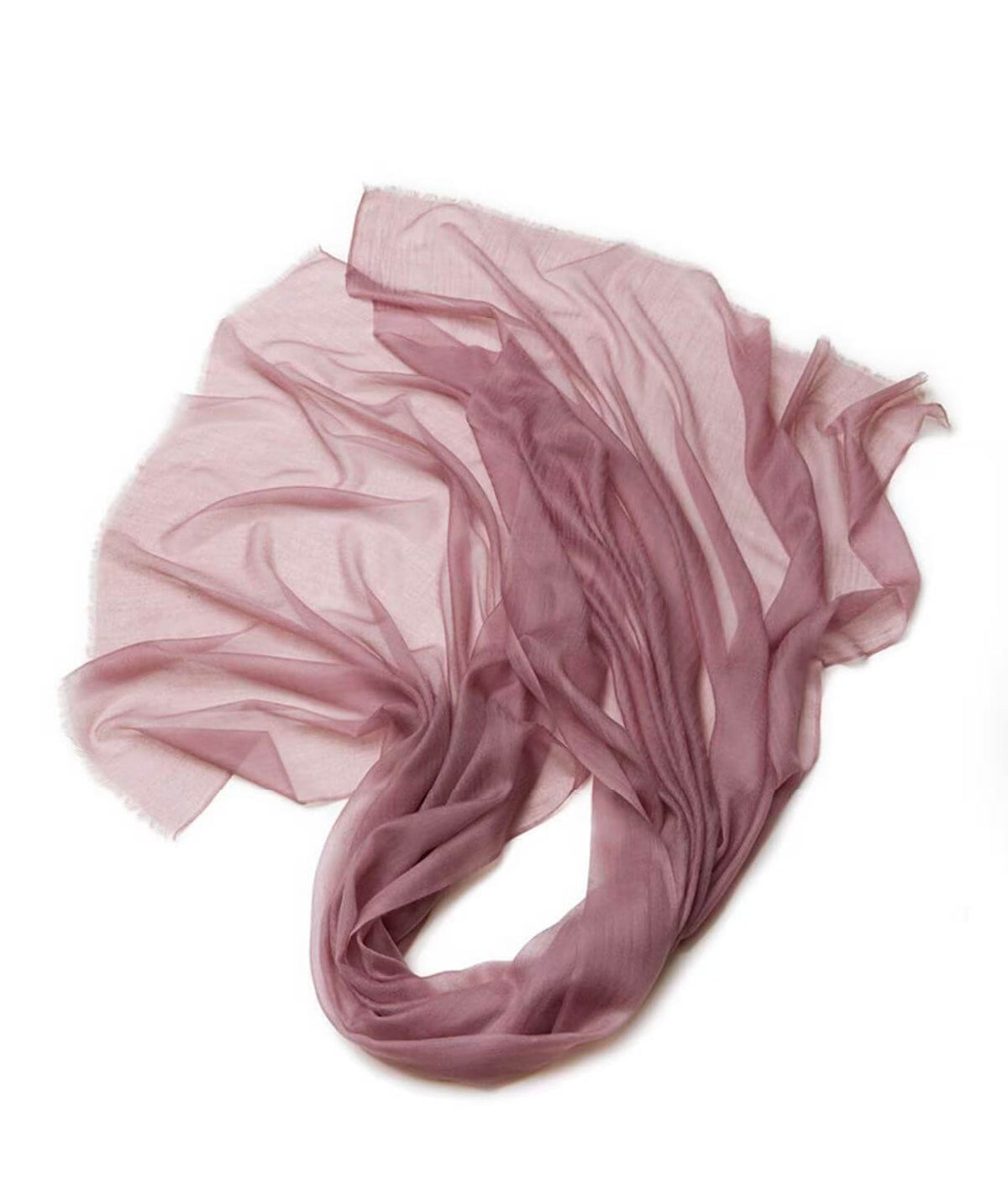 100% cashmere shawl with rich purple coloring and a flowing drape