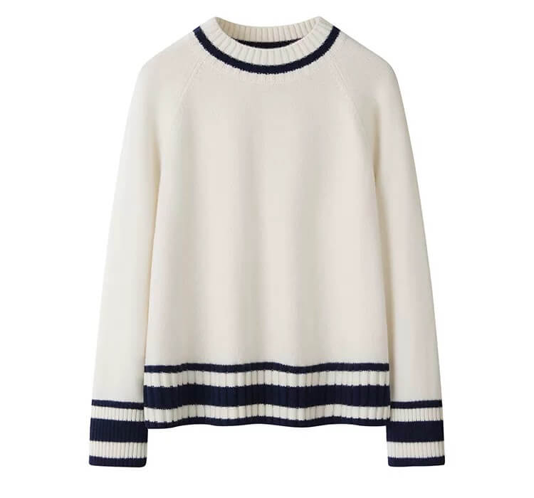 Loose Fit women's cashmere crew neck sweater 