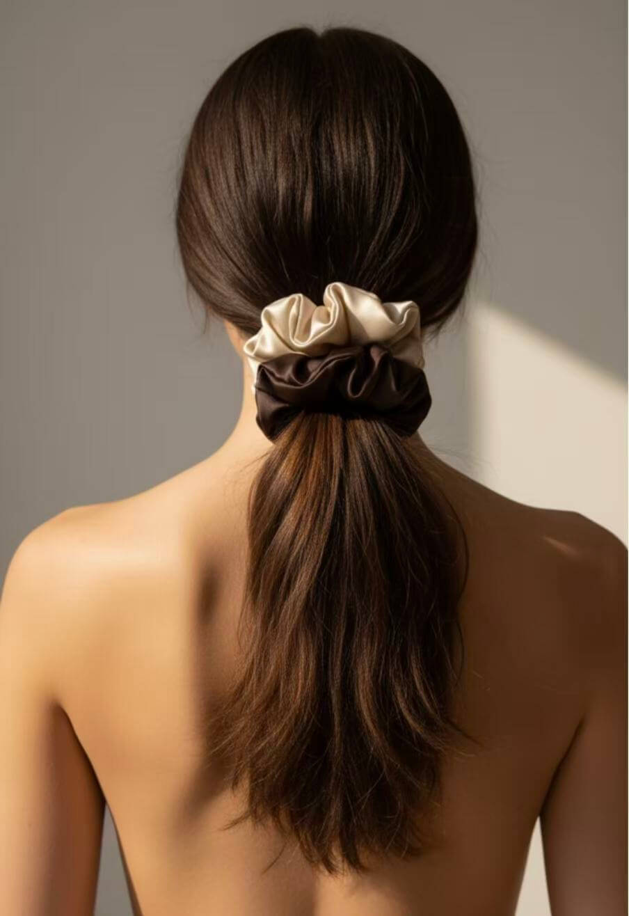 100% mulberry silk sleep mask scrunchie scarf gift set