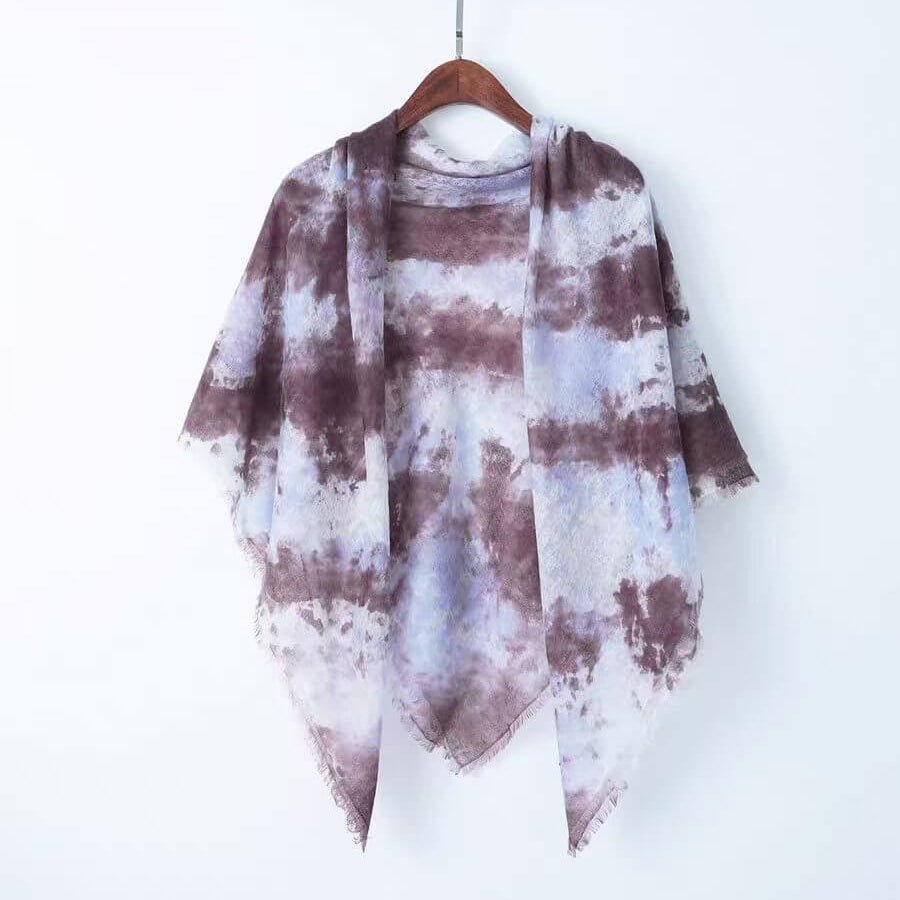 100 percent cashmere square shawl soft lightweight wrap,soft brown cashmere scarf styled for spring outfit