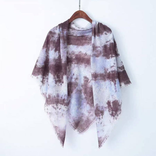 100 percent cashmere square shawl soft lightweight wrap,soft brown cashmere scarf styled for spring outfit