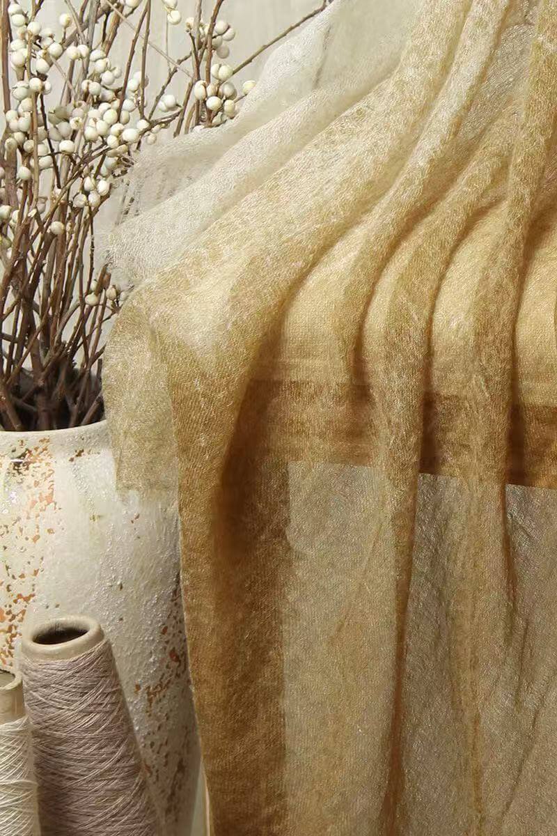 100% pure cashmere oversized scarf, lightweight ombre shawl for luxury travel and daily wear