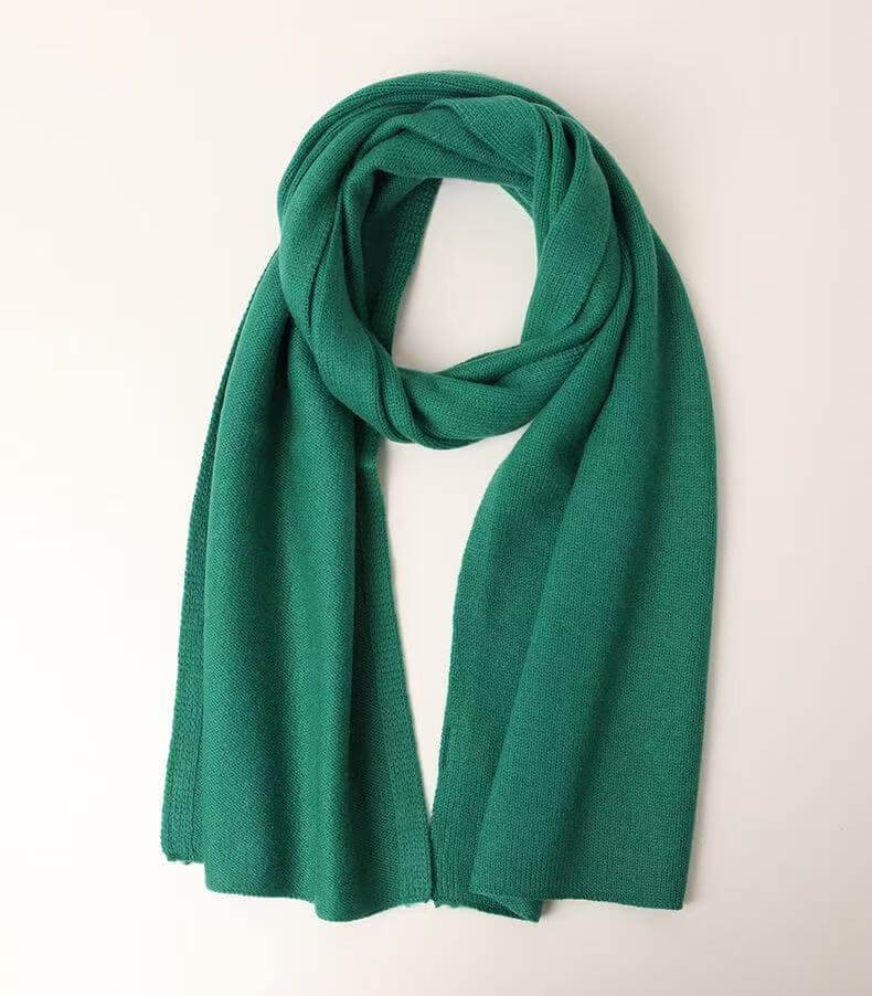 BV green 100% cashmere scarf premium soft winter accessory