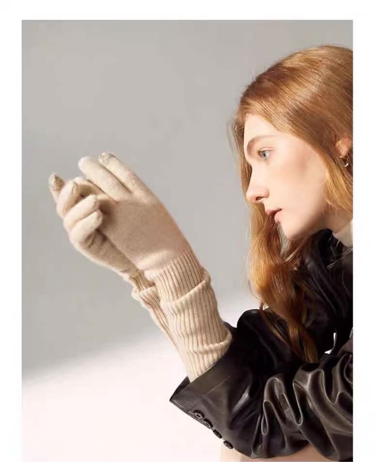 women pure cashmere gloves