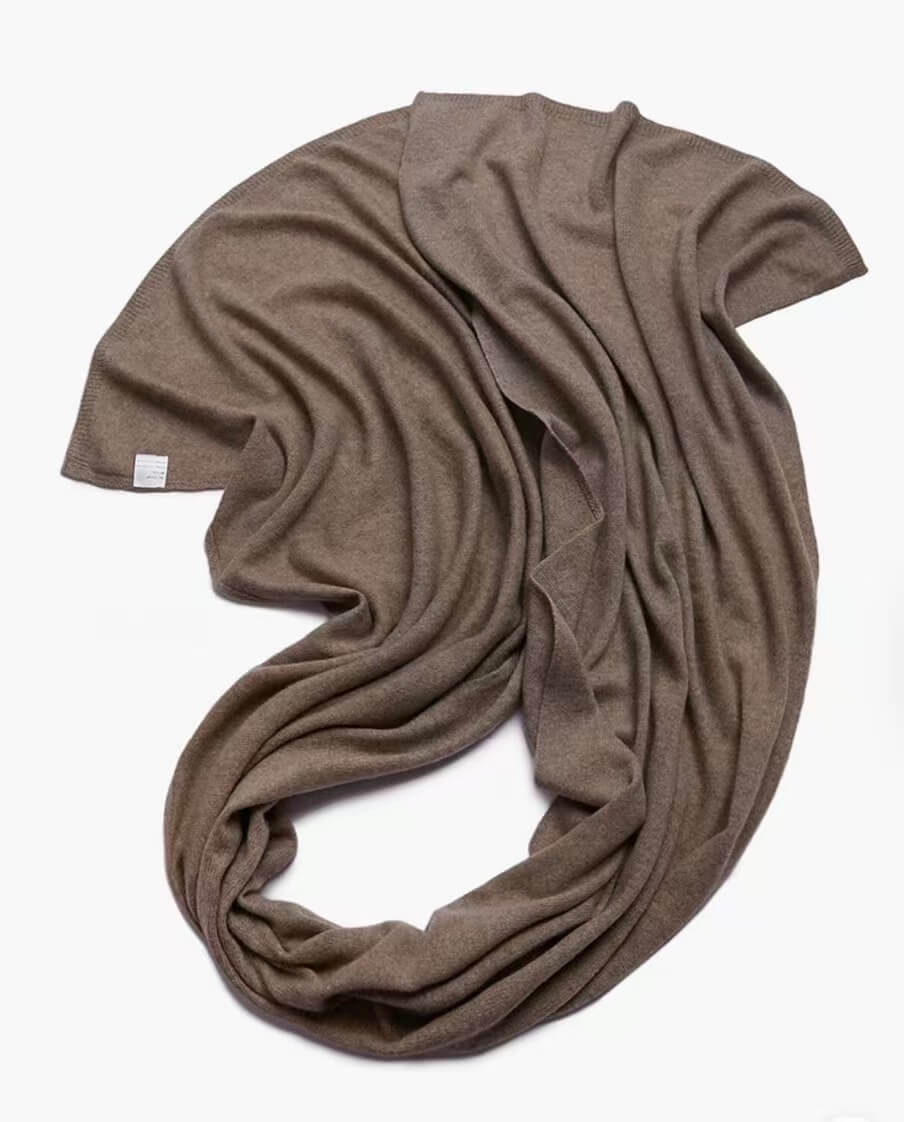 Camel color 100% cashmere shawl for women