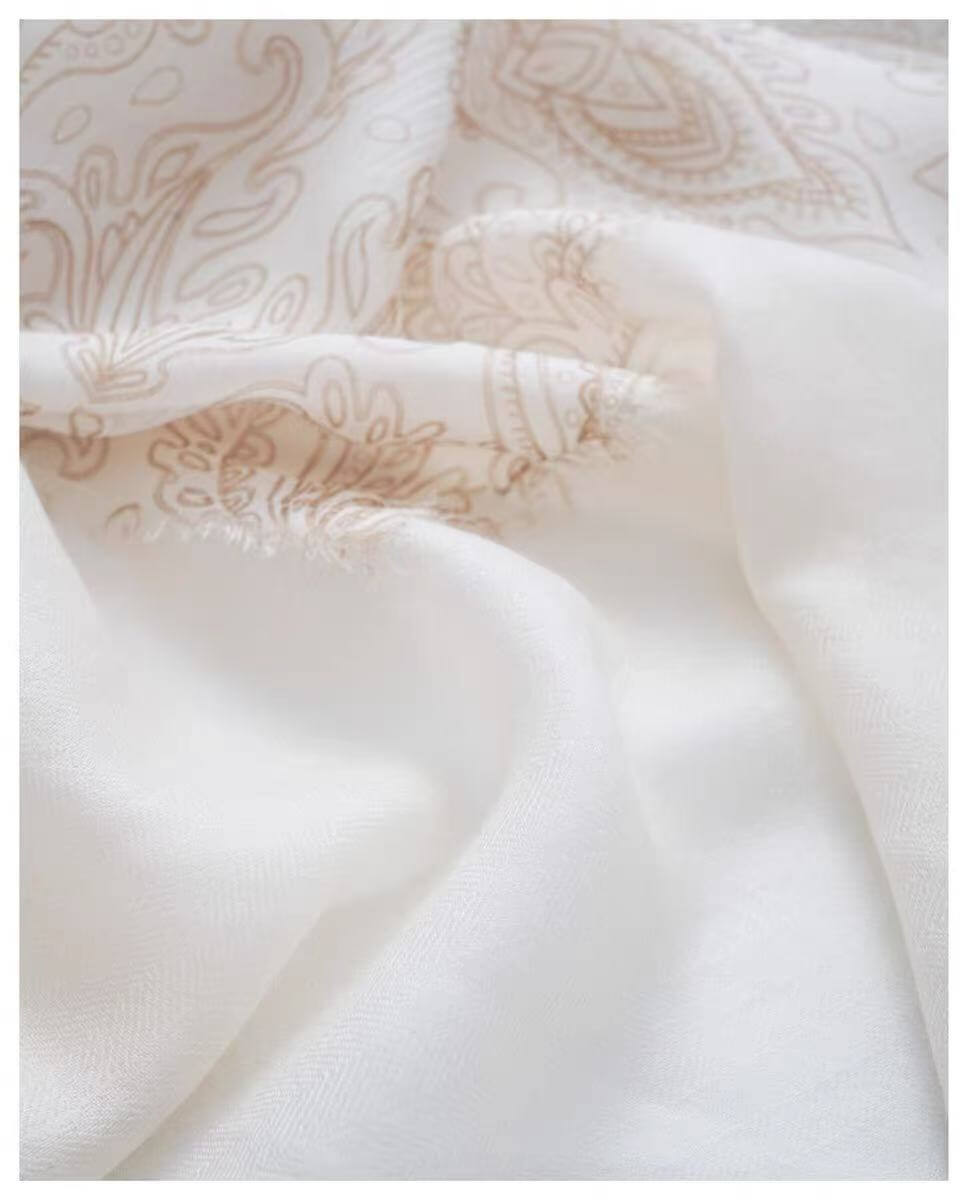 Elegant cashmere silk travel wrap for airplane and vacation