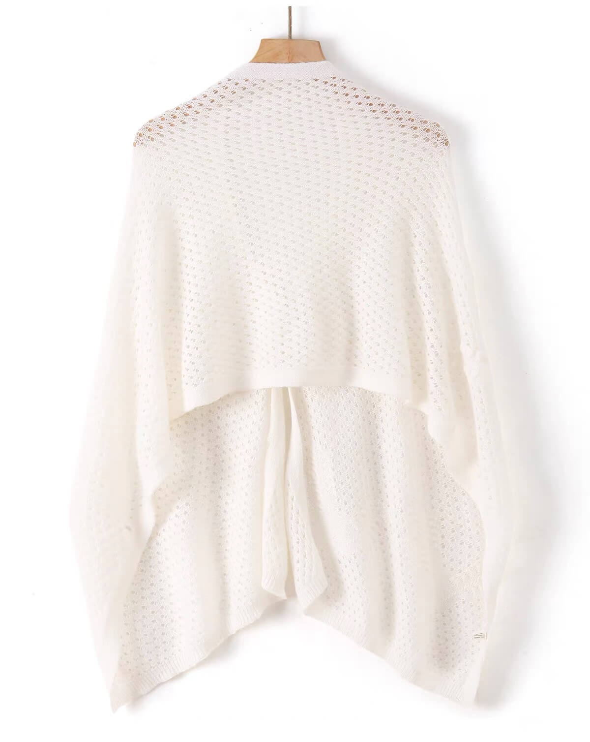 Elegant openwork cashmere shoulder wrap for women