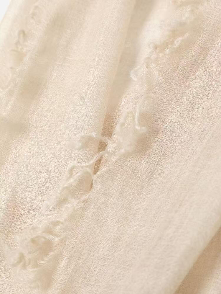 Elegant ultra-thin cashmere shawl in solid bright colors