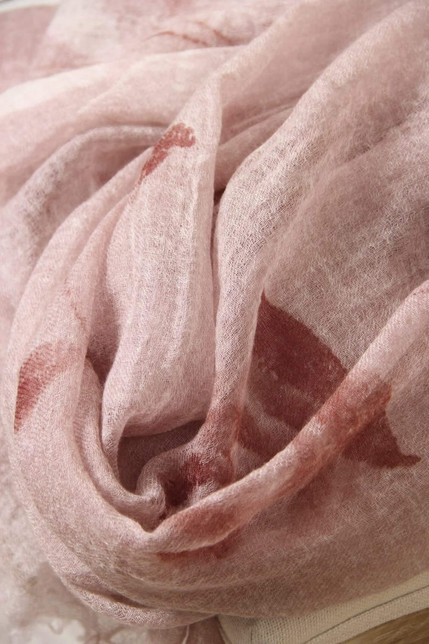 Lightweight 100% Cashmere Rose Scarf & Shawl
