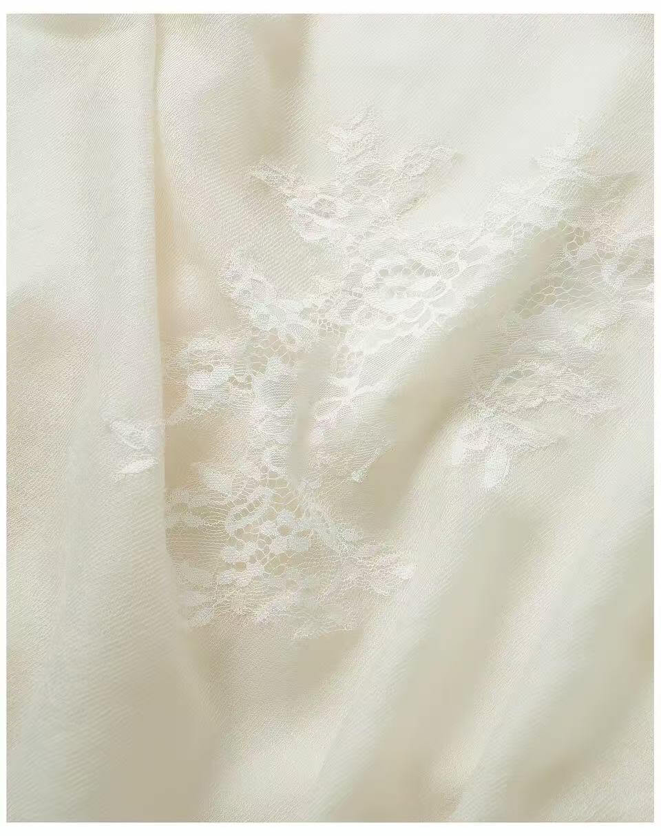 Lightweight 100% pure cashmere bridal wrap scarf, 90g featherlight shawl for winter weddings