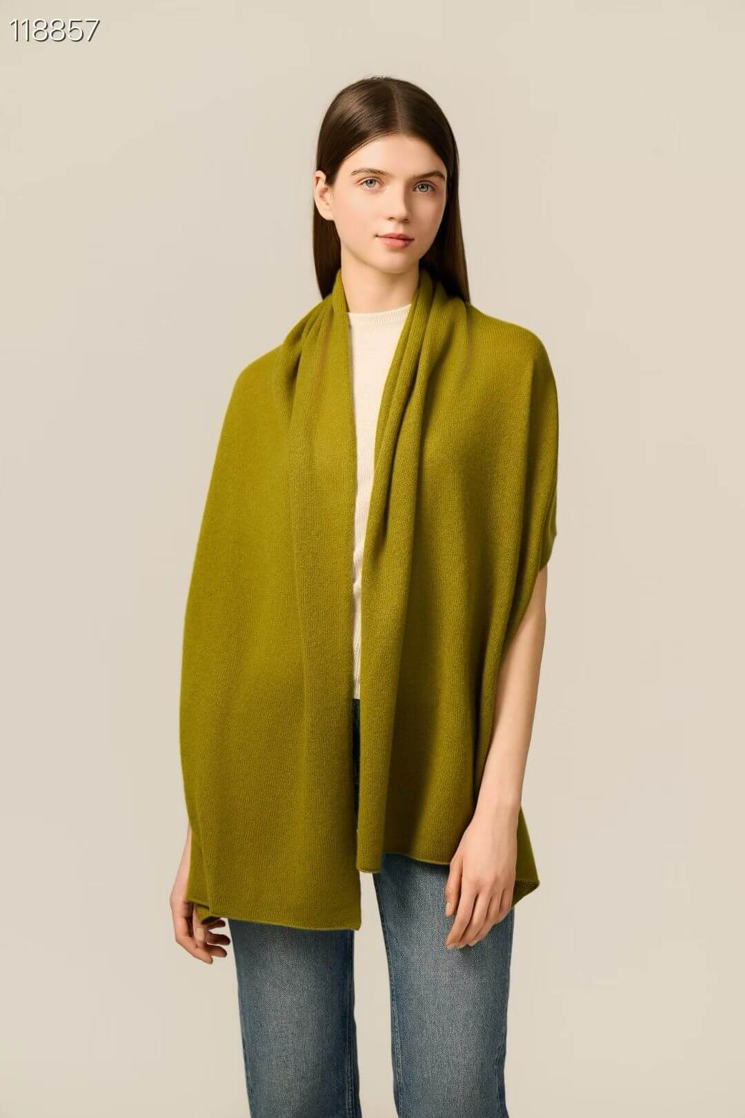Luxury 100% cashmere wrap shawl in a timeless solid color for fall and winter outfits
