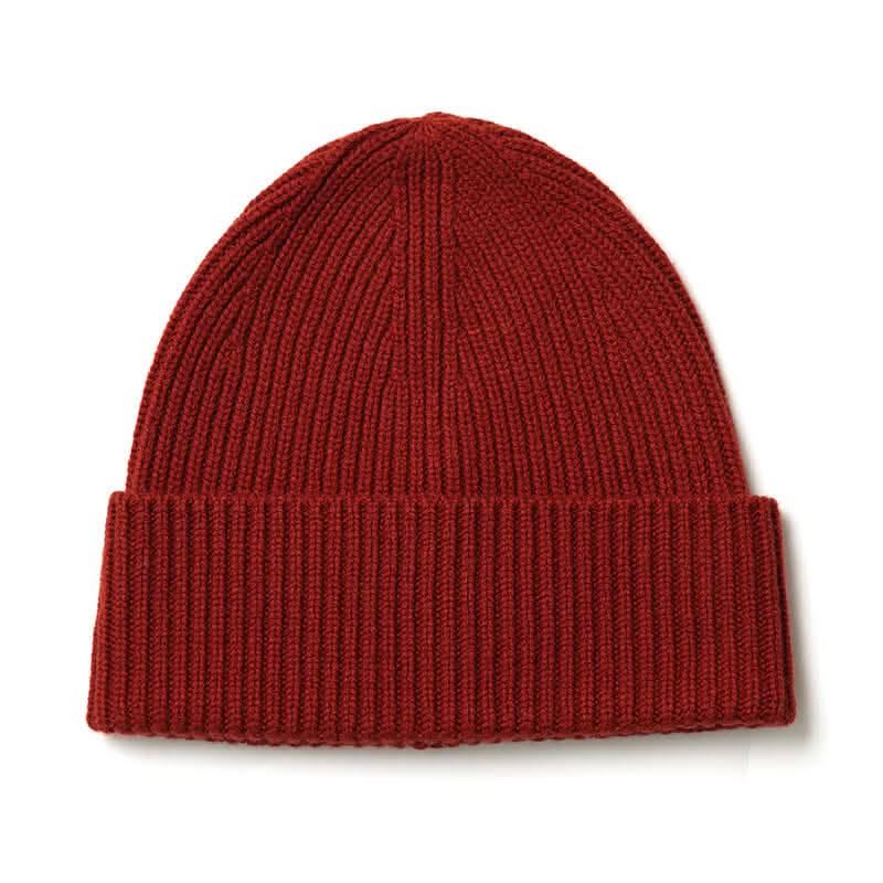 Luxury Cashmere Winter Accessories – Women’s Ribbed Knit Cashmere Beanie