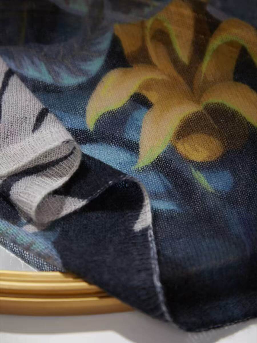 Luxury cashmere square scarf
