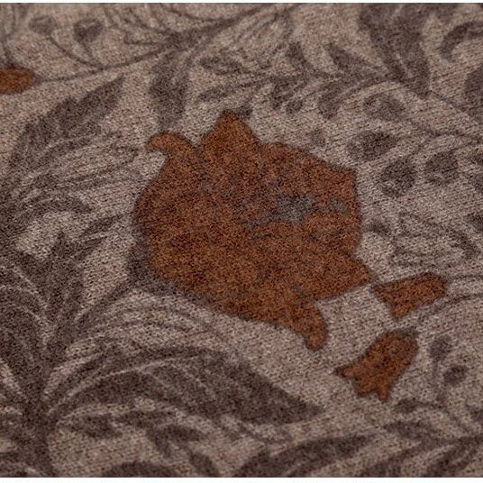 Premium 100% cashmere square scarf 105×105 cm,Brown cashmere printed square scarf for women