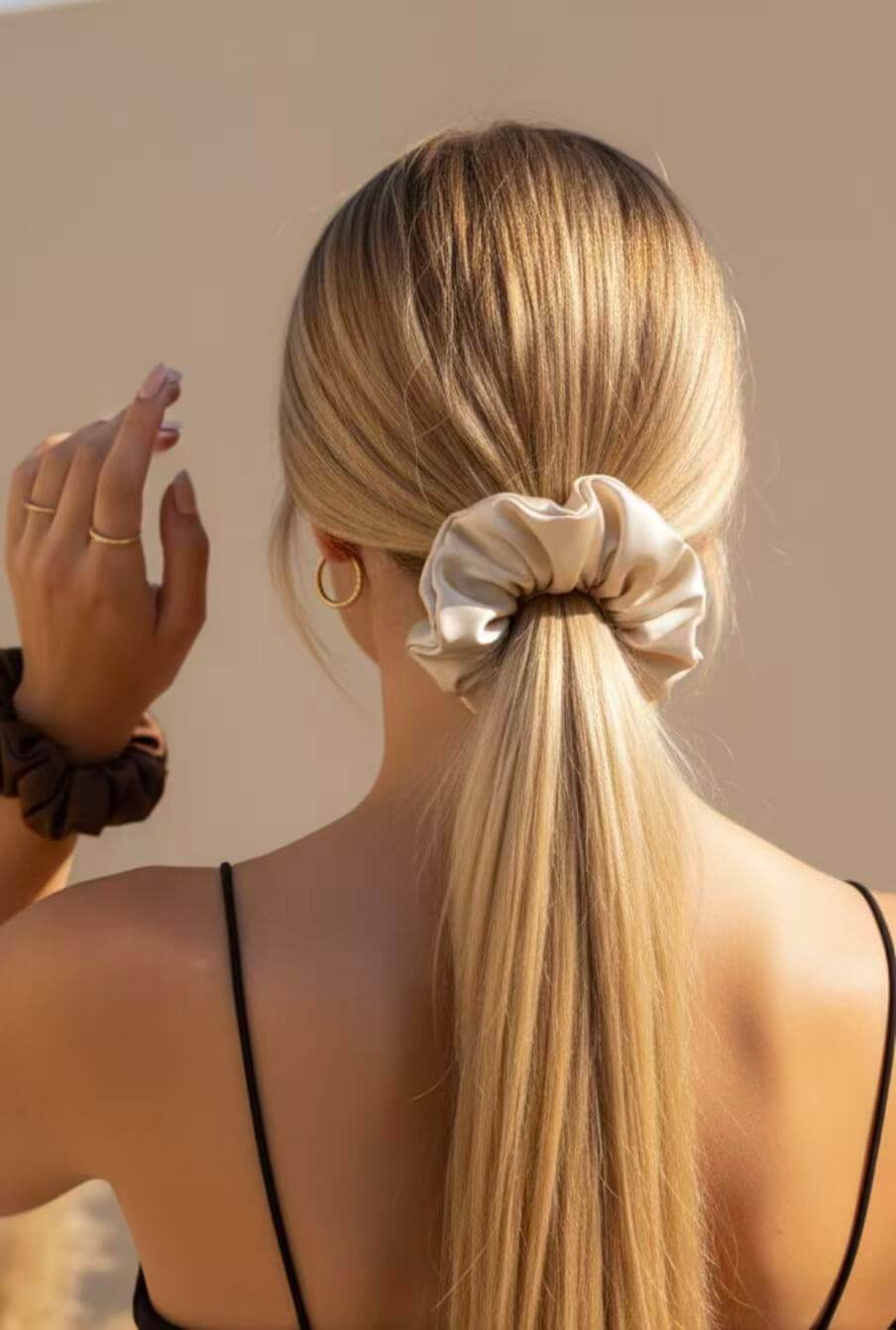 Premium mulberry silk hair accessories and sleep essentials gift set
