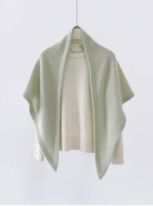 Luxury cashmere silk blend triangle scarf for women, soft lightweight shawl for spring fall travel