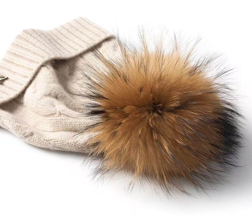 Pure cashmere cable beanie in versatile winter colors for women