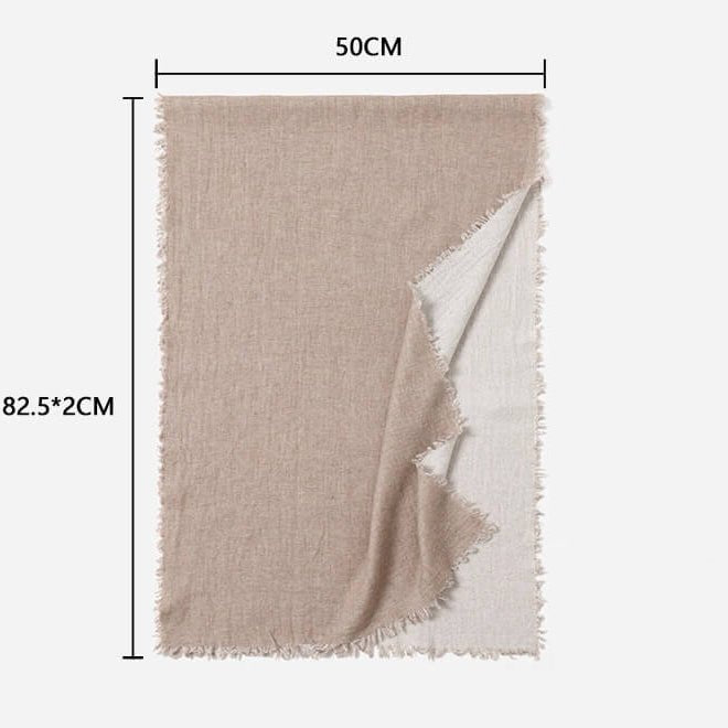 Fringe detail of luxury cashmere double sided scarf shawl
Lightweight 100 percent cashmere double sided scarf shawl draped