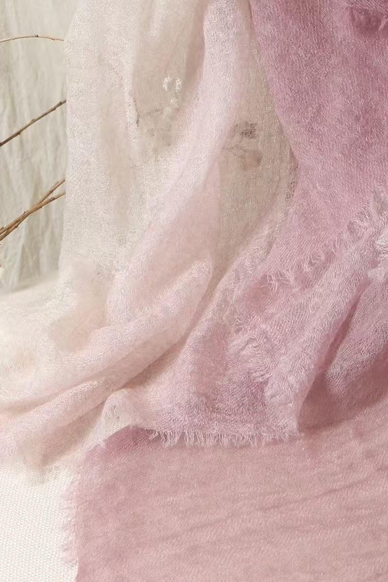 Soft gradient cashmere scarf for women, premium lightweight travel shawl for all seasons