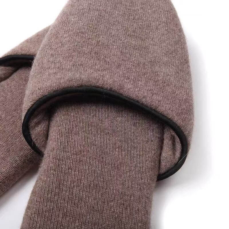 Women's lightweight cashmere travel slippers crafted from premium Inner Mongolian cashmere