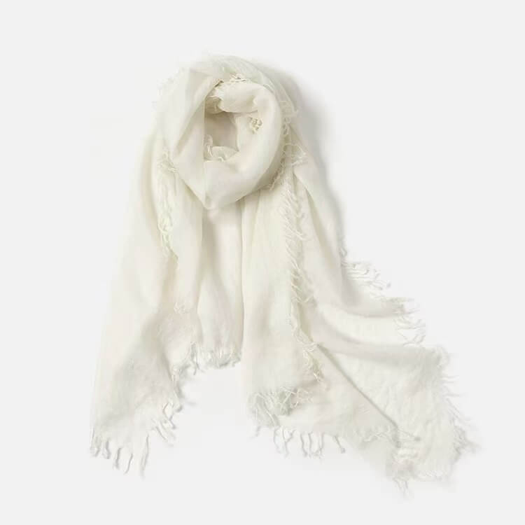 Soft woven cashmere scarf perfect for air-conditioned spaces