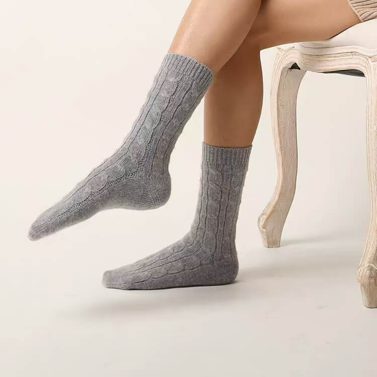 Thick winter cashmere floor socks for home wear