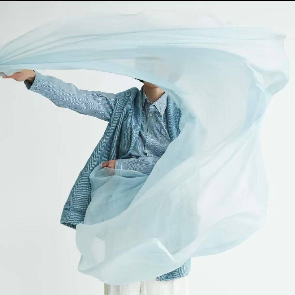 Ultra thin featherweight cashmere scarf, luxury travel accessory for flights and air-conditioned offices