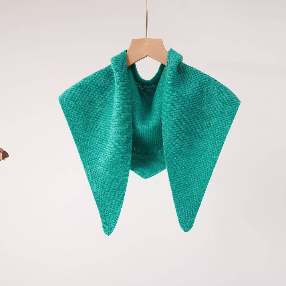 Vivid green cashmere bandana scarf 105 x 33 cm