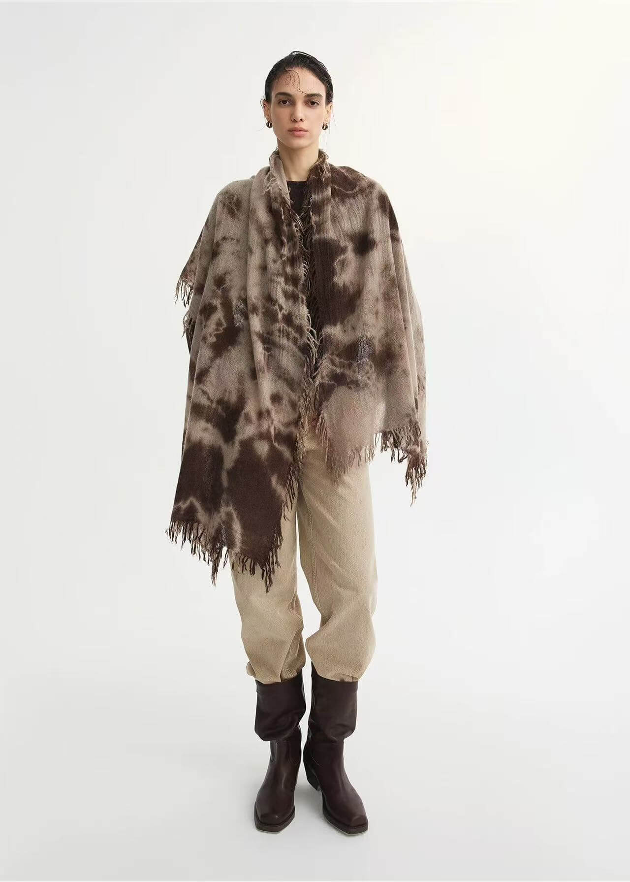 Women's 100% Cashmere Tie-Dye Shawl Scarf