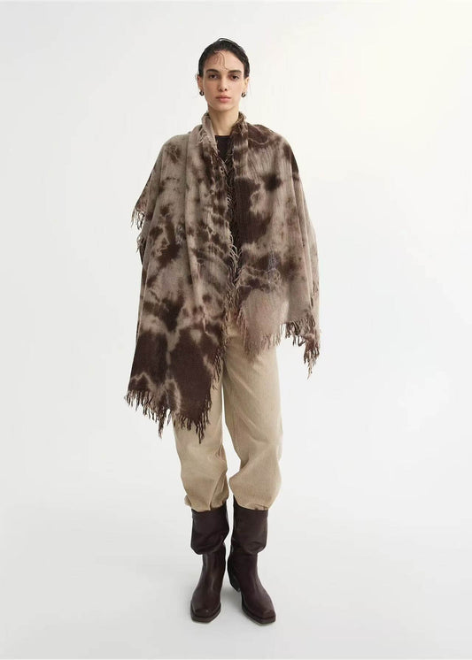 Women's 100% Cashmere Tie-Dye Shawl Scarf