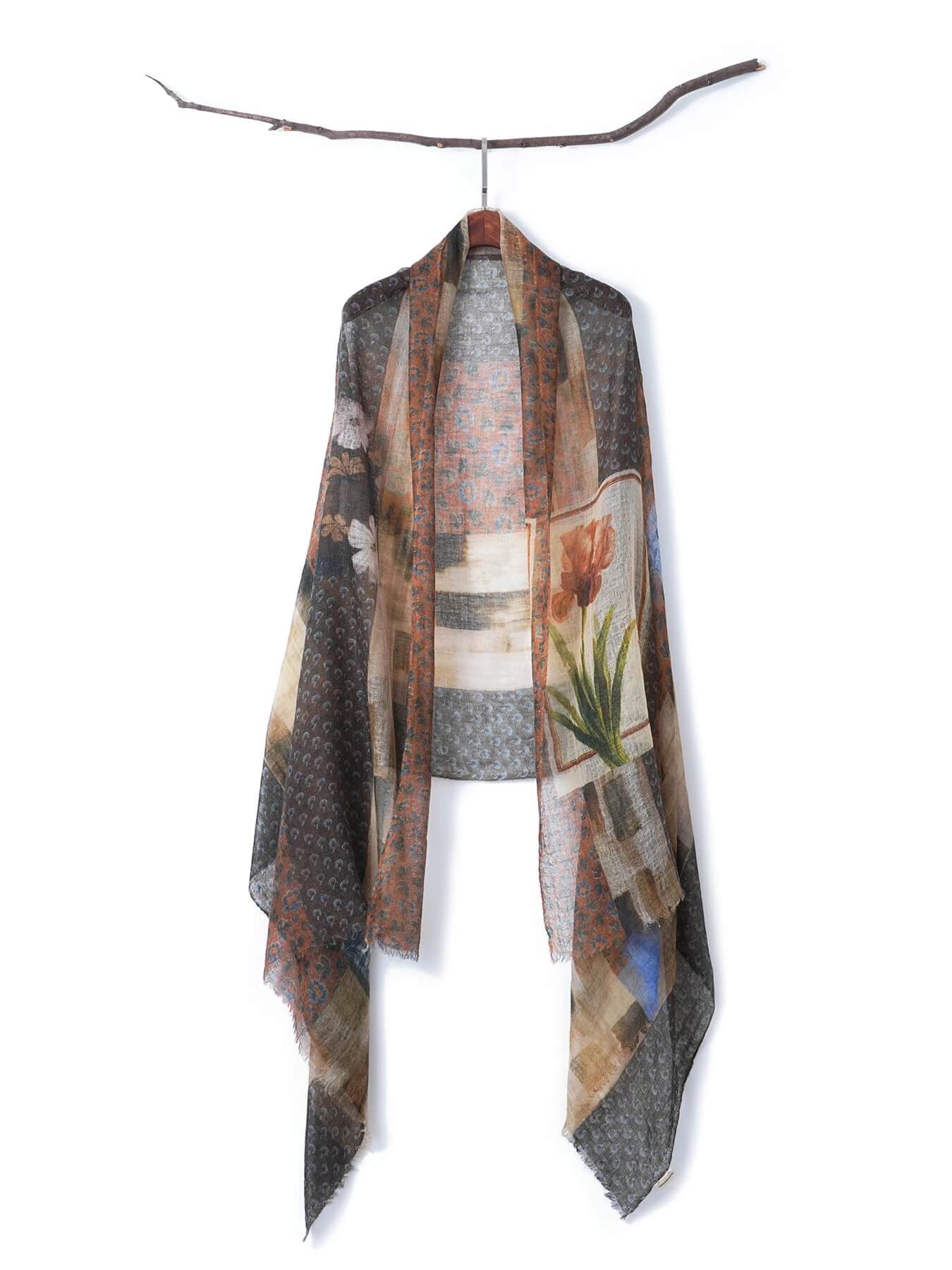 luxury soft cashmere wrap neutral tone fashion accessory