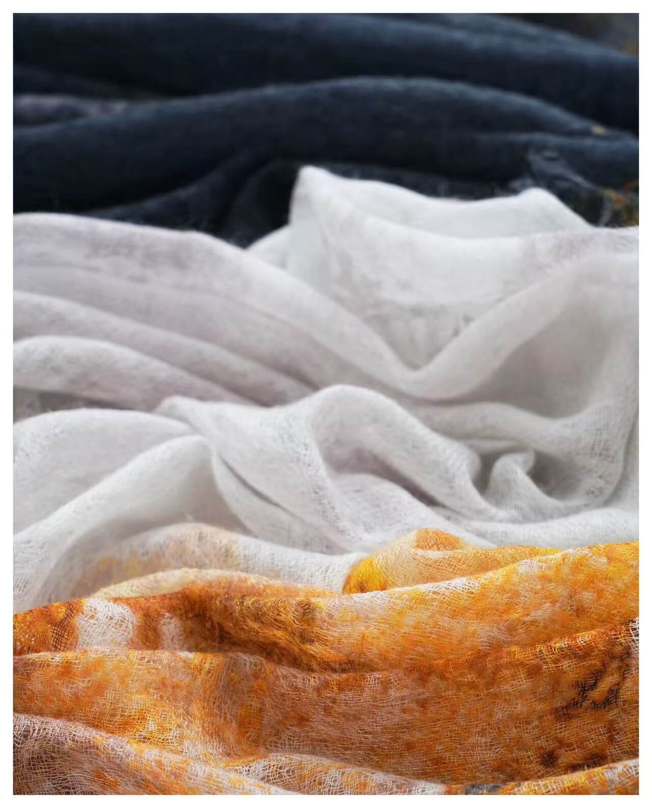 artistic printed cashmere scarf luxury accessory women