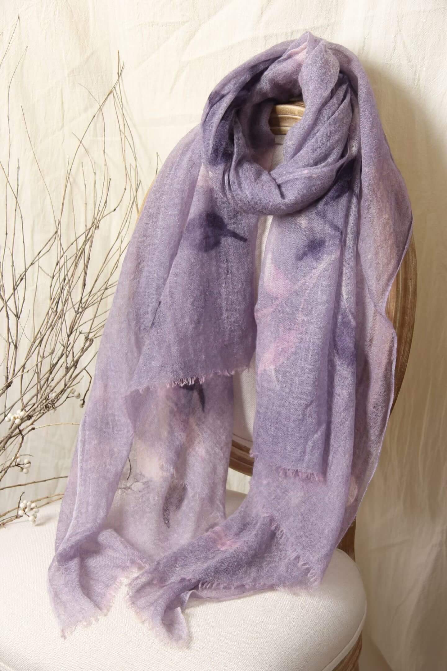 artistic rose print cashmere wrap elegant spring fashion accessory