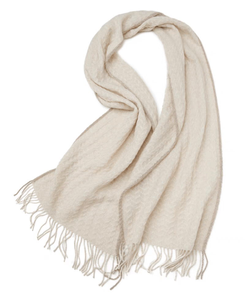 pure cashmere scarf in beige for women