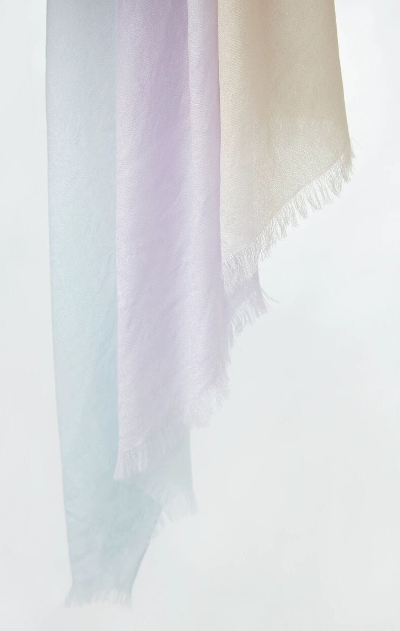 women's 3 colors ombred cashmere scarf. the best cashmere shawl