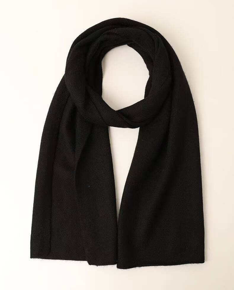 black 100% cashmere mini scarf classic luxury winter scarf