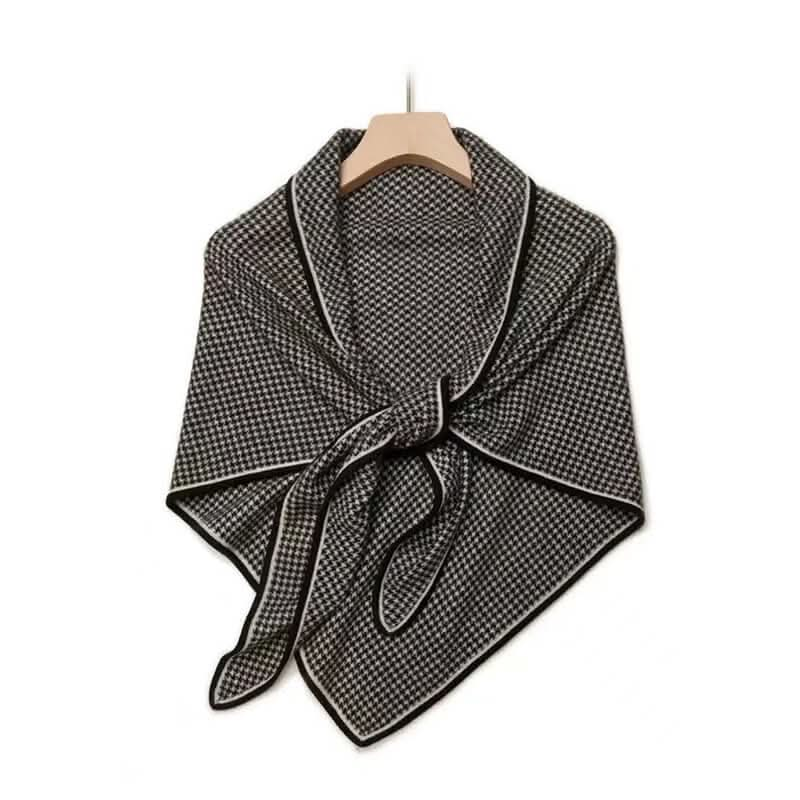 Women's black color triangle cashmere scarf