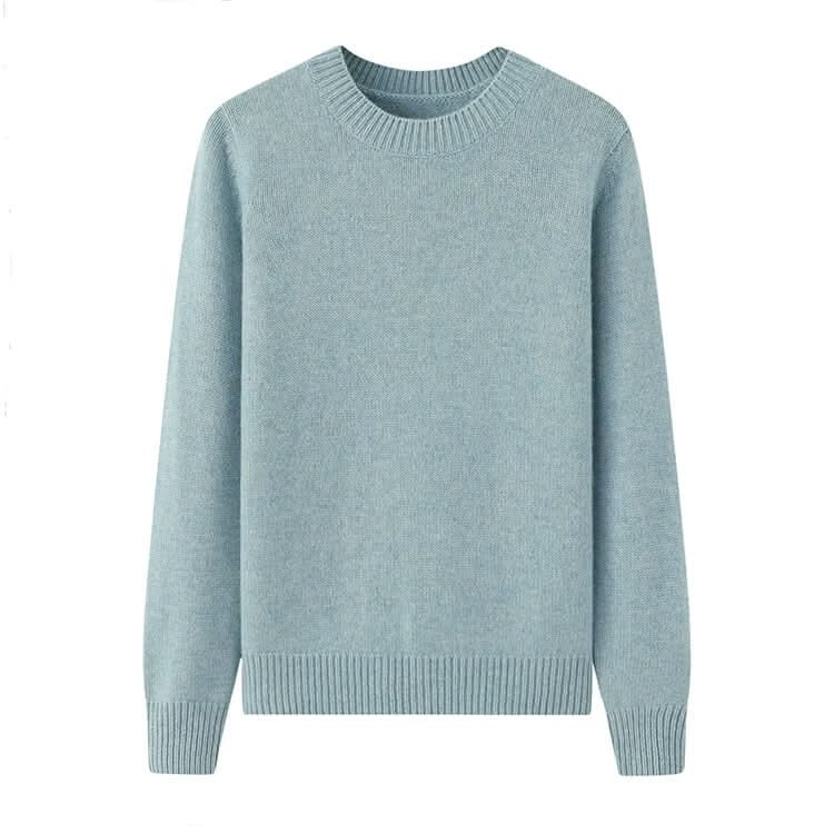 women's cashmere chunky blue sweater