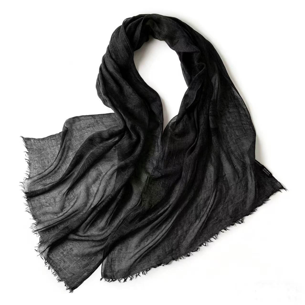 luxury cashmere wrap dark grey paisley