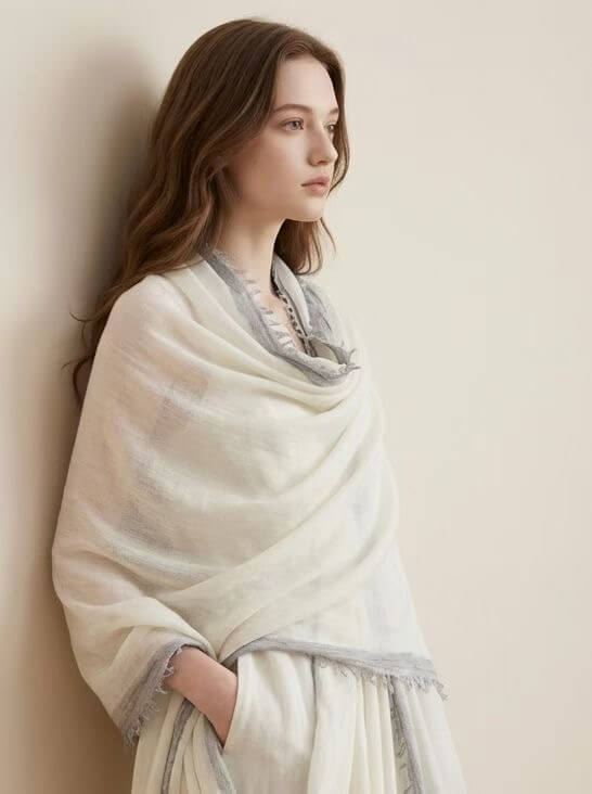 luxury lightweight cashmere wrap for travel