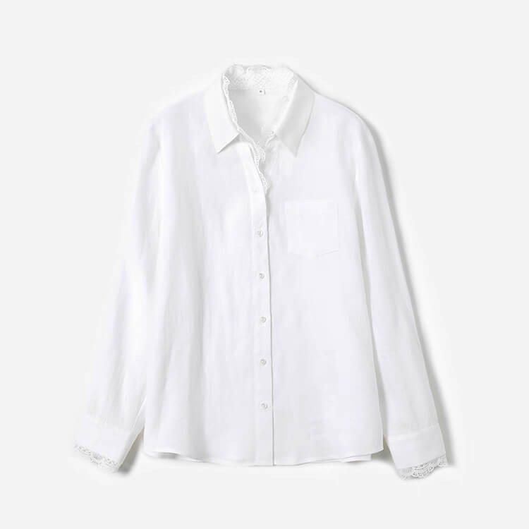 elegant white linen blouse casual workwear