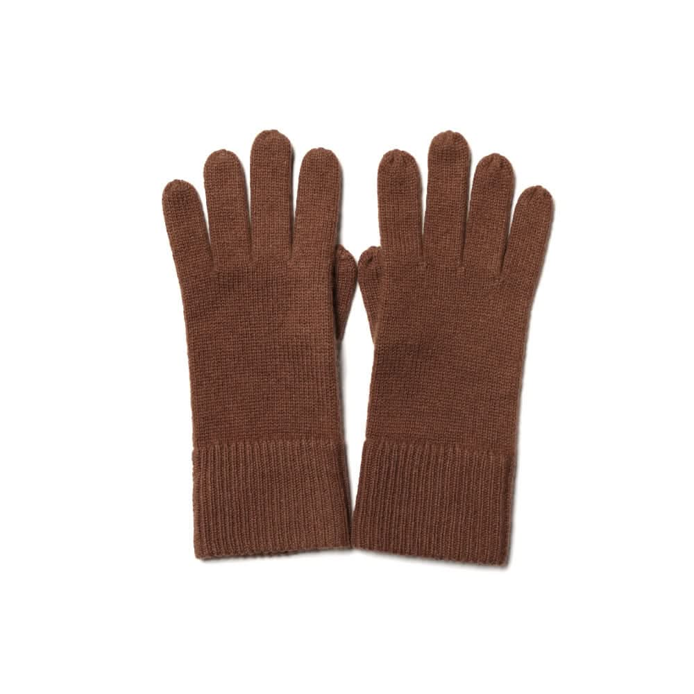 Women's solid color cashmere knitted gloves 