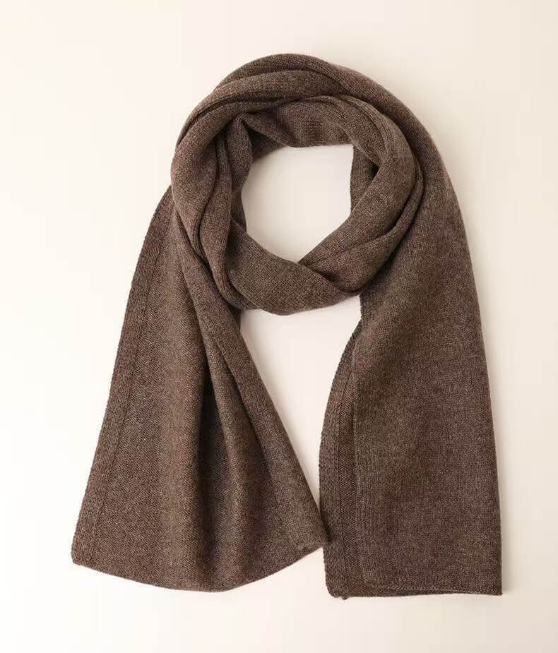 brown cashmere mini scarf lightweight breathable luxury scarf