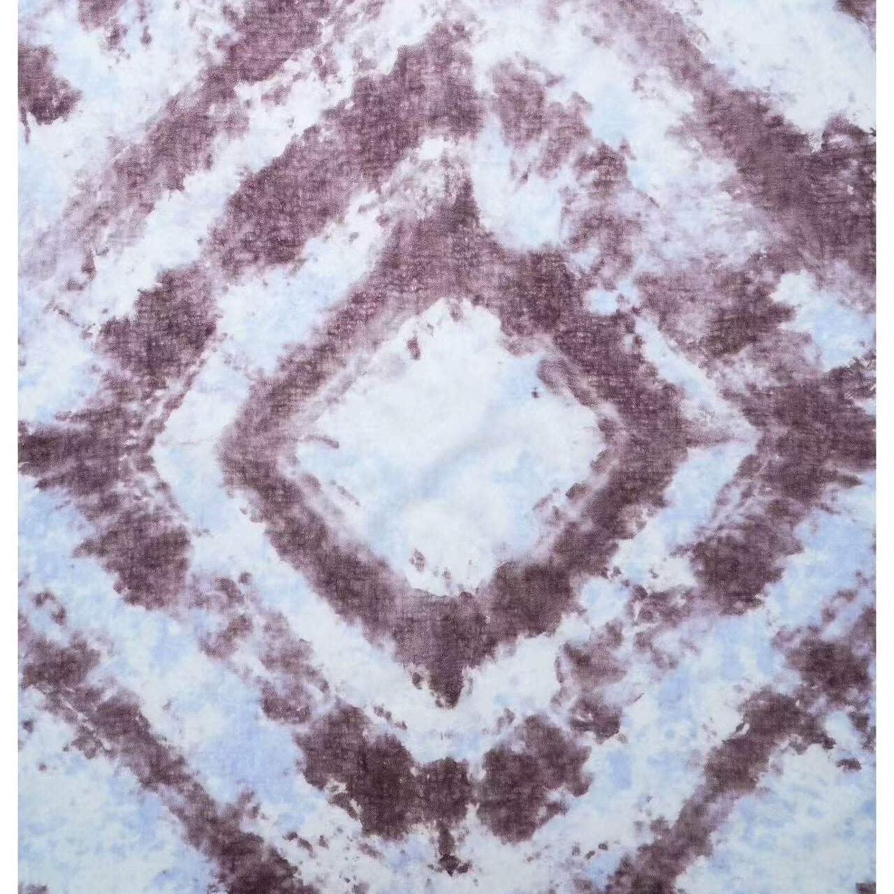 brown gradient cloud mist cashmere scarf square shape,artistic tie dye cashmere square scarf close up texture