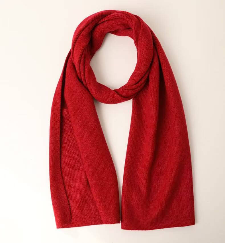 burgundy cashmere mini scarf elegant soft winter accessory